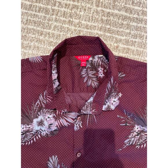 Men’s XXL GUESS Short sleeve Button-down Cotton Shirt - Picture 3 of 5